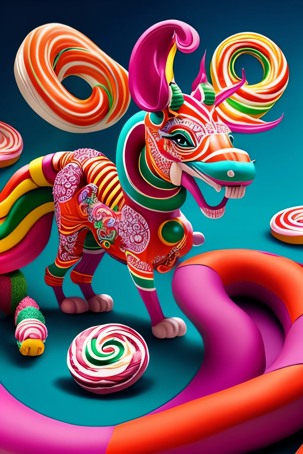Candyland in México with alebrijes