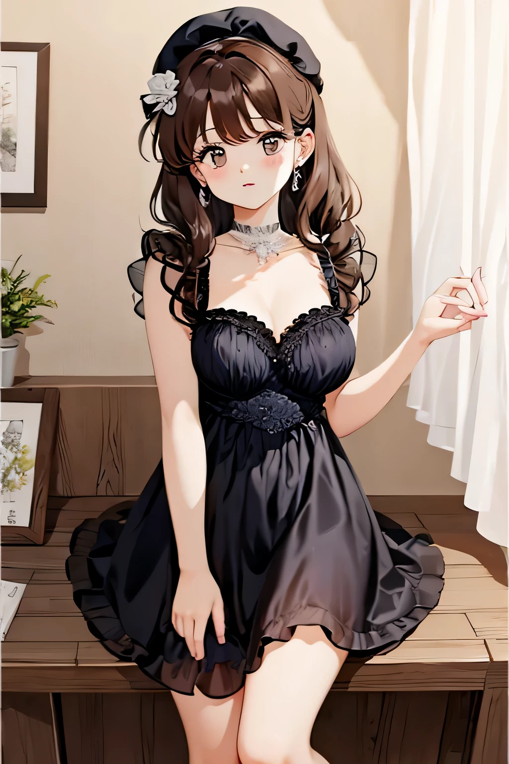a woman in sheer dress, gr3ysh33r,
