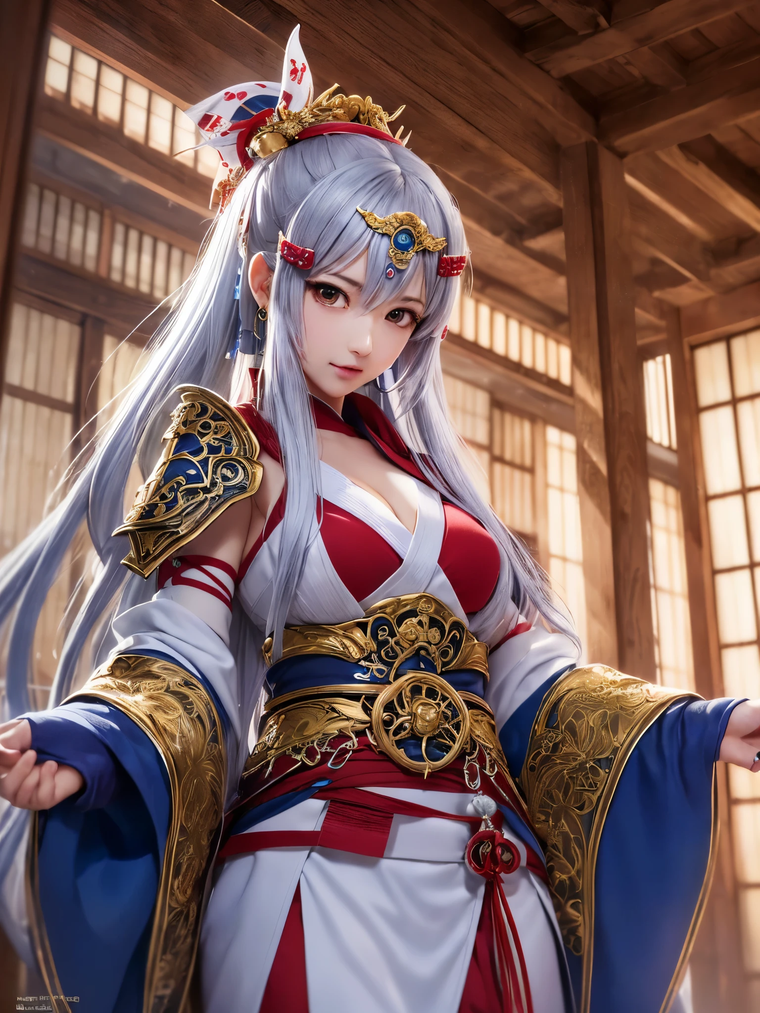 ((highest quality)),(ultra high resolution),(Super detailed),(detailed description),((The best CG)),(best work of art),super precision art,amazing drawing art,(Japanese-inspired fantasy art with intricate detail:1.5), (adult women:1.8),(Shrine Maiden Warrior:1.6),(Armor based on shrine maiden attire:1.6),(naginata:1.4), fantasy, Faint light lantern