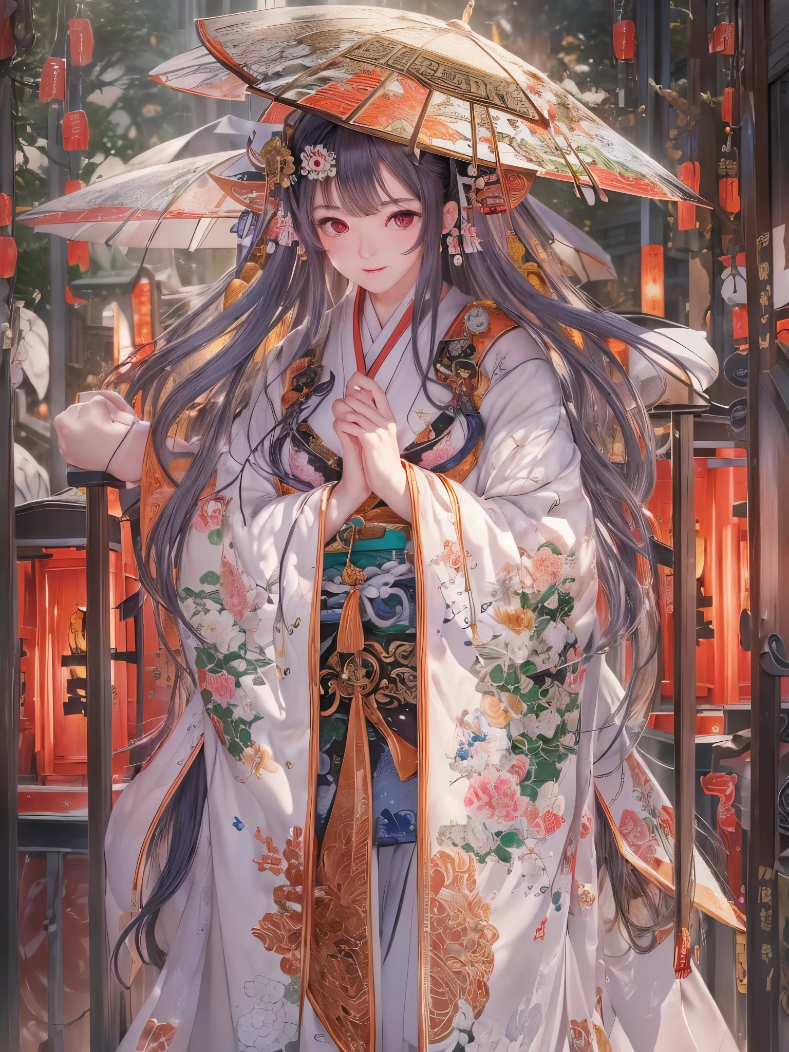 ((highest quality)),(ultra high resolution),(Super detailed),(detailed description),((The best CG)),(best work of art),super precision art,amazing drawing art,(Japanese-inspired fantasy art with intricate detail:1.5), (adult women:1.8),(Shrine Maiden Warrior:1.6),(Armor based on shrine maiden attire:1.6),(naginata:1.4), fantasy, Faint light lantern