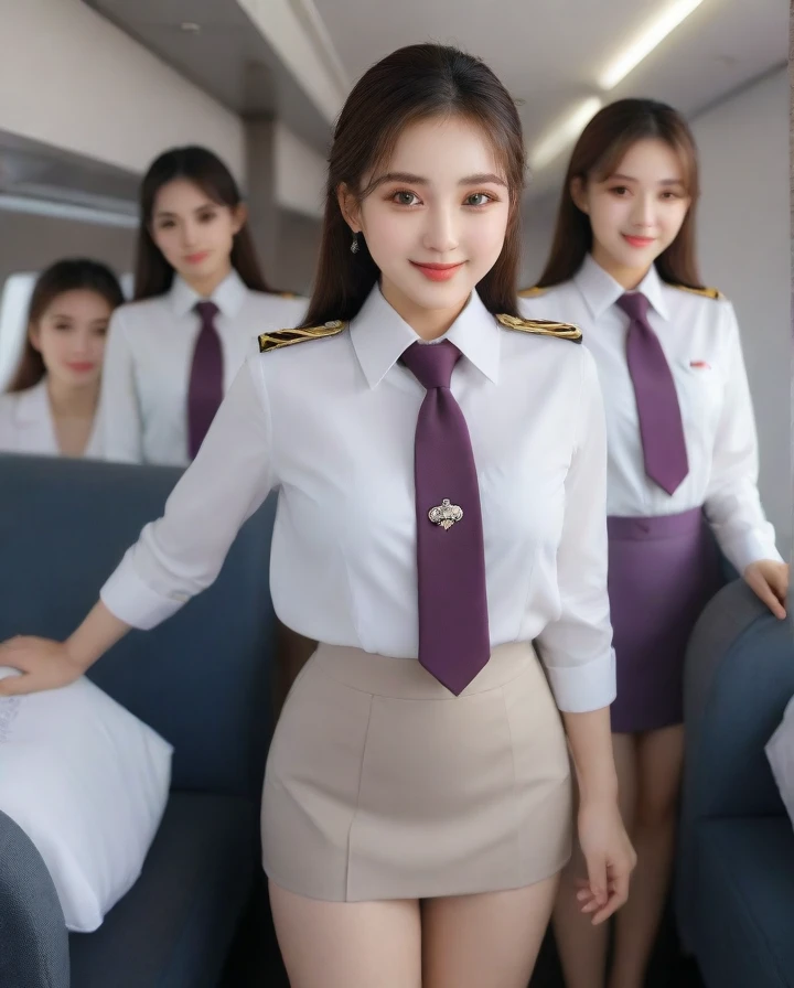 ((top-quality、9k、masterpiece:1.8))、Beautiful woman with perfect body:1.7、slim abdomen:1.8、Longhair, 38 inc breast size, Highly detailed facial and skin texture, A detailed eye, delicate eyes, double eyelid, (cute smile), (full body shot), ((full buss)), ((sitting on chair), ((wearing Korean army uniform)), looking in front