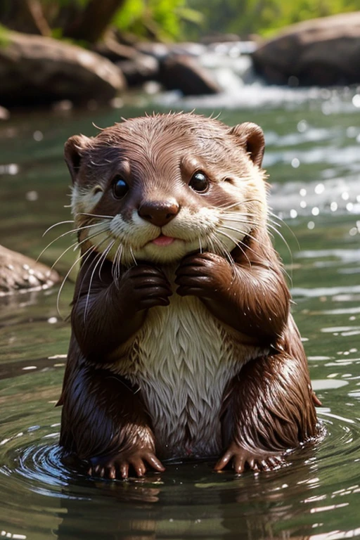 beautiful picture of cute otter chibi cute with