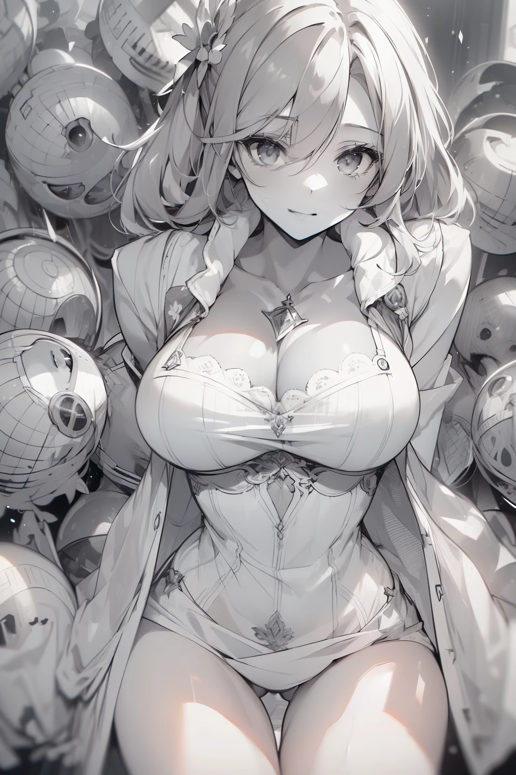 (Low Saturation:1.5),anime,1girl,pov,masterpiece,Awards, high quality,High resolution,HD,4K,8K,high quality,portrait,simple background,closeup upperbody,white clothes,Independently deformed breasts,shruged,viscous paint,(swiping breasts:1.3),oily skin,Slimy Cleavage,(Cleavage Bulge,deformed to flat breasts:1.4),(Medium breasts:1.2),Compressed chest,camisole,Crop tops,(Enhance breasts pose:1.3),sriped strap,perspective,perfect skin,smile,(pale color tone,grayscale:1.4),one point color