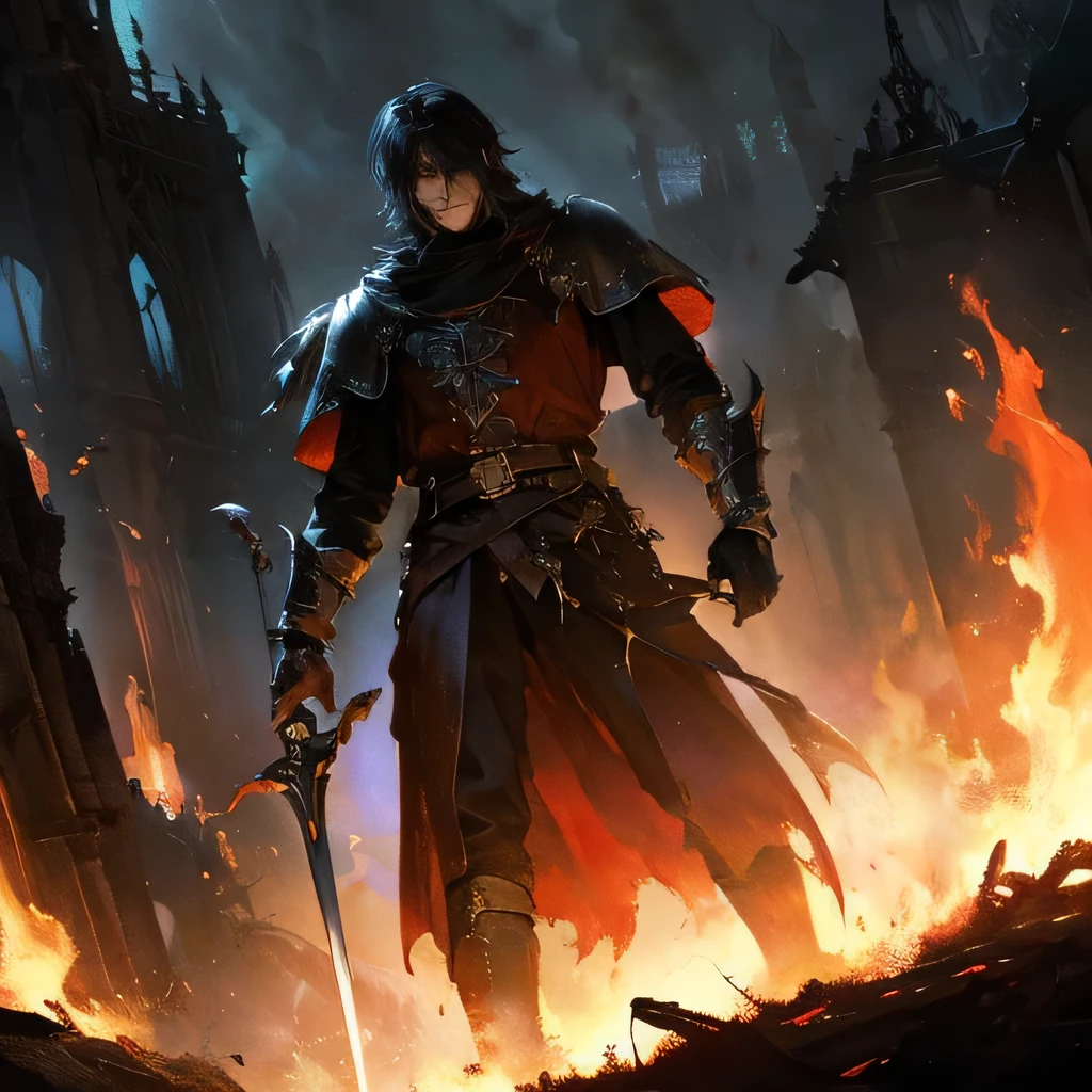 (bestiary,detailed,grotesque creatures)(horror,gothic darkness)(medieval,grim,mythical)(mysterious fog,atmospheric,revelation of secrets)(intense,battle-ready knights,heroes)(eerie ruins,haunting landscapes)(ancient,forlorn,ages passing)(glimmer of hope,desperate struggle)(epic boss battles,clash of titans)(ominous,unsettling soundtrack)(moody,high contrast lighting)(dramatic,shadowy figures)(sinister castles,forbidden realms)(epic adventure,deep lore)(spectacular scenes,grand vistas)(ethereal,otherworldly beings)(strange,unearthly magic)(heavy armor,sword and shield)(elegant,greatswords)(blood-stained,ferocious claws)(demonic powers,transformation)(mystical artifacts,enchanted weaponry)(dying embers,struggling fire)(haunting,hauntingly beautiful)