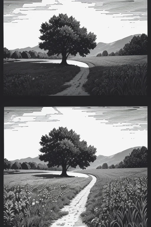 R - Roll: Act as an AI artist specialized in creating vector art.
I - Specific Instructions: Create a pastoral scene.
S - Specific Steps: 
   1. Use black and white colors only.
   2. Employ a monochrome woodprint style.
   3. Base the artwork on Albrecht Dürer's style, focusing on his attention to detail and use of (hatching:1).
E - End Goal: The final product should be a detailed, high-contrast vector artwork that emulates the intricate style of Albrecht Dürer's prints.
N - Narrowing: The artwork must be suitable for printing at various sizes without loss of quality, hence the use of vector format.
