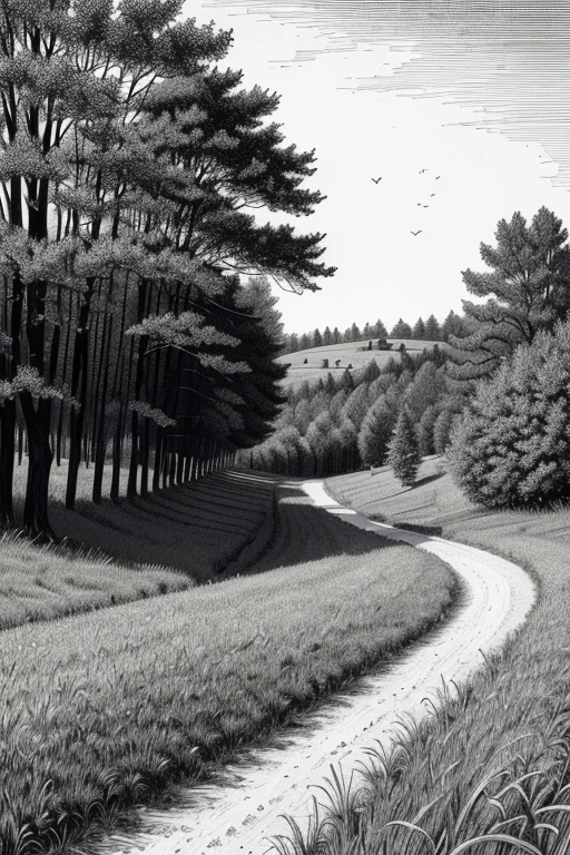 R - Roll: Act as an AI artist specialized in creating vector art.
I - Specific Instructions: Create a pastoral scene.
S - Specific Steps:
1. Use black and white colors only.
2. Employ a monochrome (woodprint style).
3. Base the artwork on Albrecht Dürer's style, focusing on his attention to detail and use of (hatching:1).
E - End Goal: The final product should be a detailed, high-contrast vector artwork that emulates the intricate style of Albrecht Dürer's prints.
N - Narrowing: The artwork must be suitable for printing at various sizes without loss of quality, hence the use of vector format.