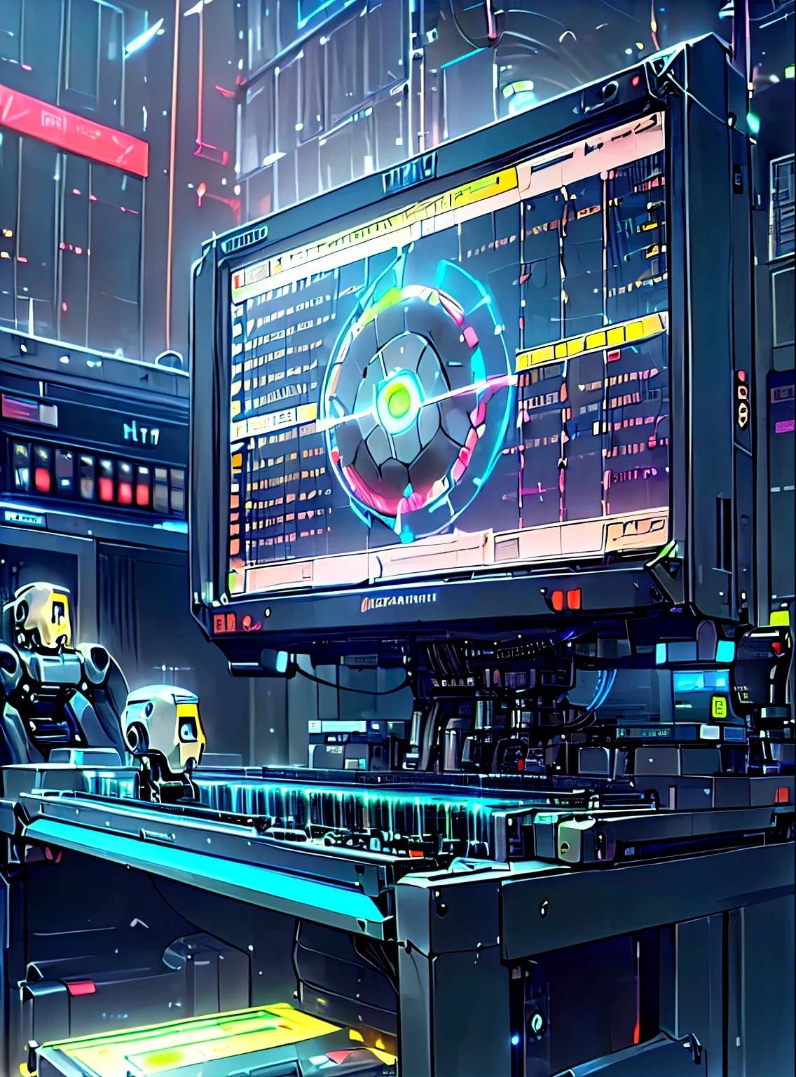 a ((((Artificial intelligence))) acessando a Internet de um super (((terminal de computador))) futurista, steampunk, 4K, ultra realistic, qualidade de cinema  