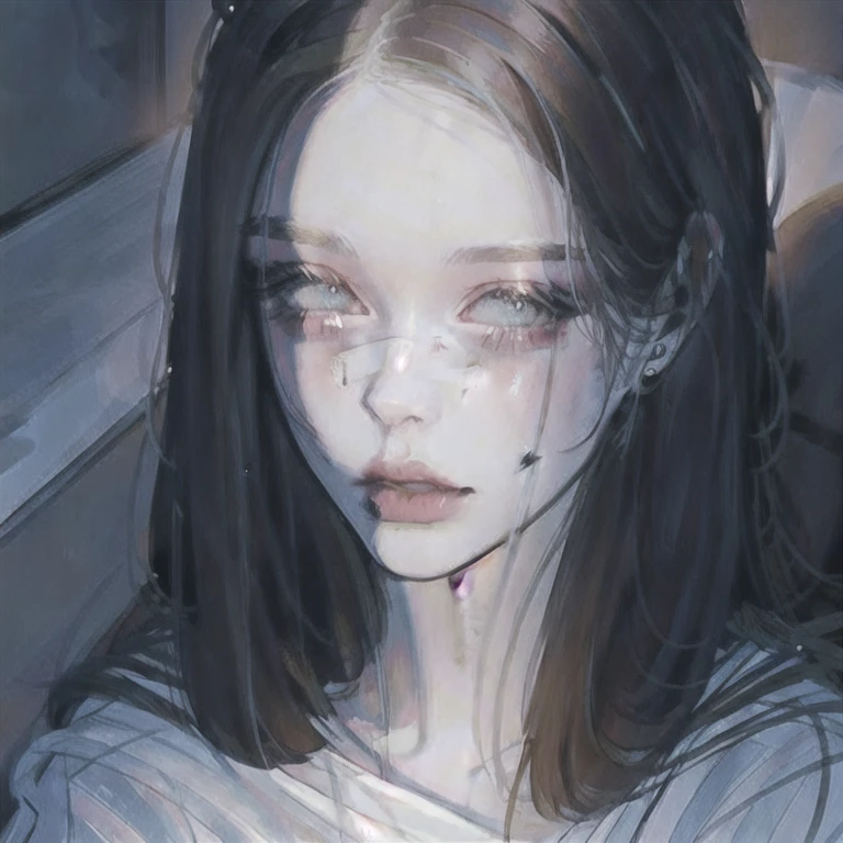 (masterpiece, best quality:1.2), 1girl, solo, a cold girl, indifferent look, indifferent eyes, forehead, long hair, thick lips, long eyelashes, cinematic background, ethereal, aesthetic, soft light, cinematic scene, cinematic light, light effects, detailed(light and shadow), siren eyes, keen eyes, dreamy eyes, detailed eyes