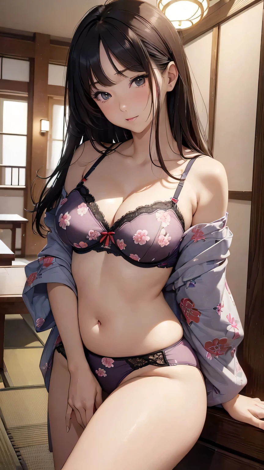 (((masterpiece))),(((High resolution)))、(((8K)))、(((perfect face)))、(((beauty of japan)))、40 years old、(((beautiful face))), (((girls room))), ((off shoulder bra)), ((panty)), embarrassed look, look at the camera, top quality eyes, detailed texture, look at the camera, all body, big tits, chuby, plump, cool girl, wife
