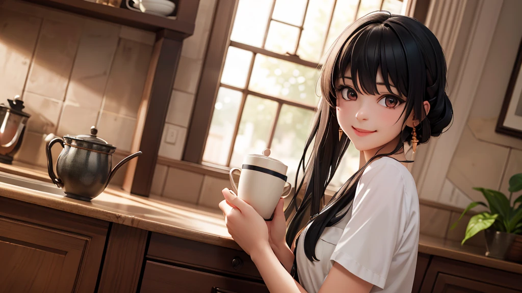 (original photo, best quality), 1 girl, YOR, natural lighting, Upper body, cafes, Smile,
Satosh Khan Art Style