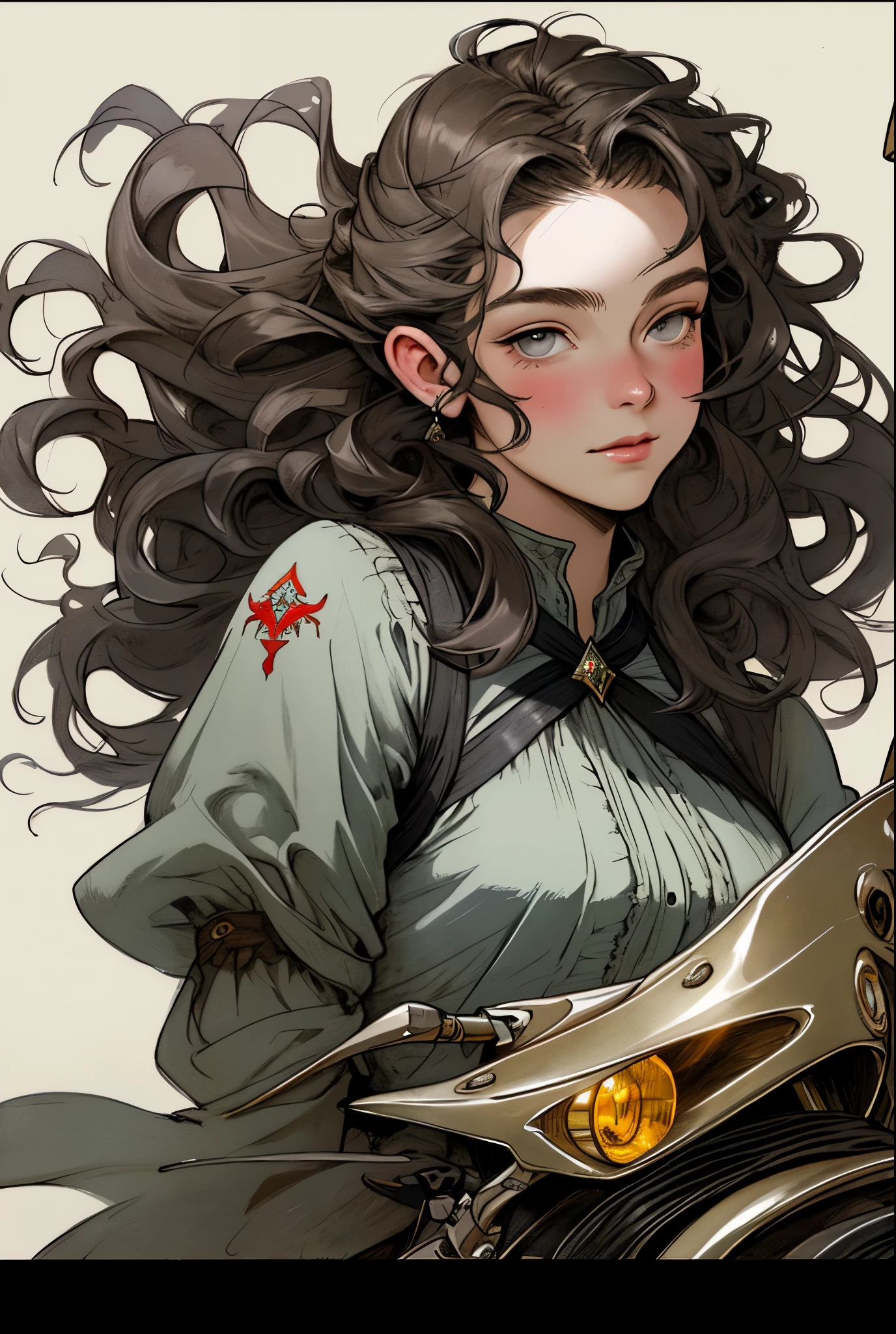 ((masterpiece, best quality)), (1girl), (solo), (female focus), yoru \(chainsaw man\),(very detailed face, real image, realistic white skin, realistic body, intricate details), upper body, brown eyes, looking at the viewer, bandages over the body, black hair, stylish clothes, bandages, bandages, small breasts