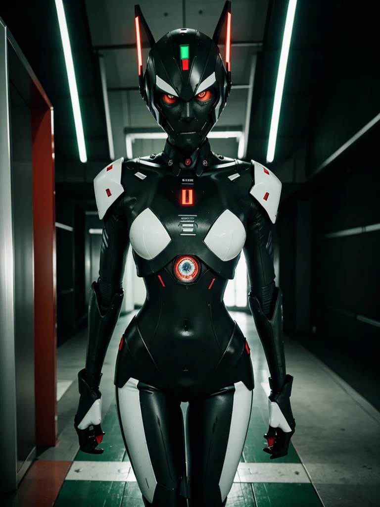 If nullpointer error was an evil robot, green, white, black, red eyes