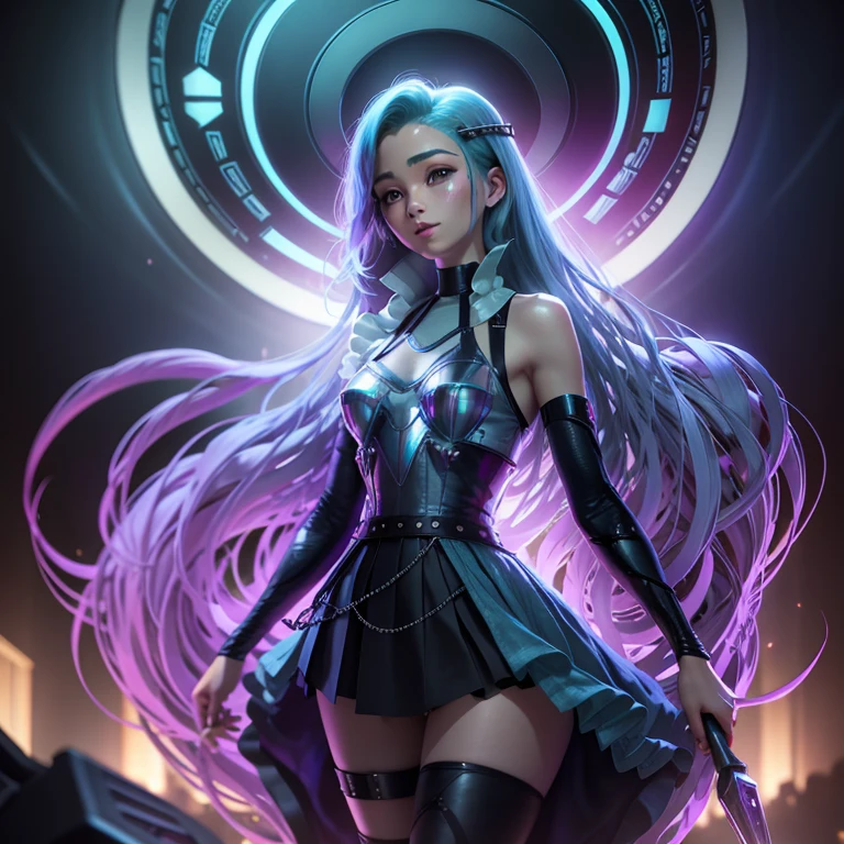 Seraphine: 0.7, League of Legends, masterpiece, high quality, heavily detailed, full sharp, 4k, 8k