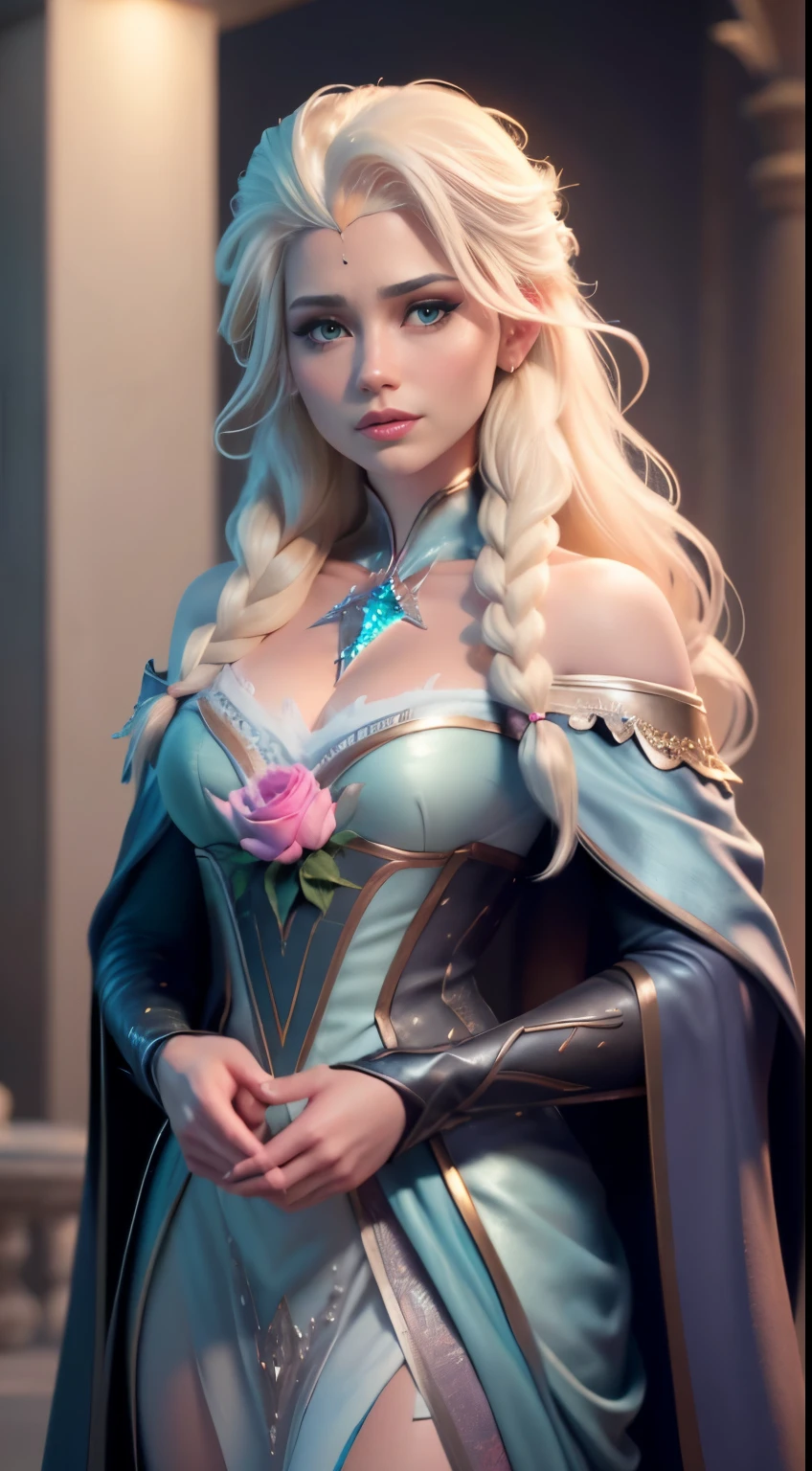 (elsa frozen-rose quartz SU mezclando modelos .) (ultra FUSIÓN) Highly detailed CG unity 8k wallpaper, style shot, complex, high detail, dramatic, highest quality movie still image, very detailed, masterpiece, best quality, character design, Elsa, Elsa from Frozen,Diamante Rosado fusión (( Dark style)), realistic ultra-detailed rendering style, natural light, sharp character design, (hard focus, 8k), (((natural skin texture))), 8k textures, soft cinematic lighting, adobe lightroom, dark room, hdr, Sophisticated, Elegant, Rich Detail, Sharp Focuilm Look) )), Soothing Tones, Detail Frenzy, Intricate Detail, Super Detail, Low Contrast, Soft Film Lighting, Dull Colors, Exposure Blending, HDR, Fade, 35mm, f/1.4, ISO64, f16, 25 sec.