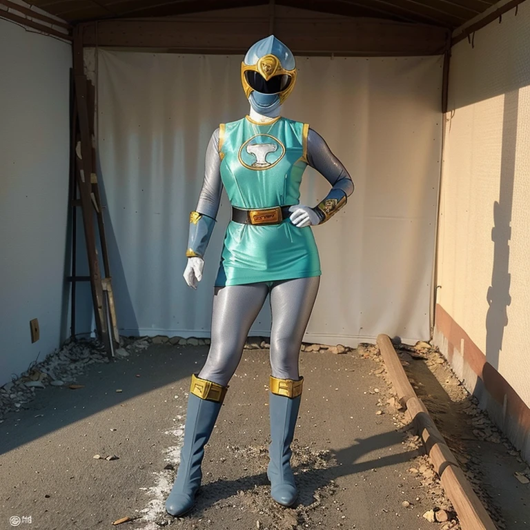 (Masterpiece :1.1, Best Quality:1.1, 16 K, High resolution), 1womanl, (Ultra-realistic portrait of the yellow Power Ranger), Ultra-detailed, Illustration, (Pink Power Rangers Costume, Belt bag, gloves, sentai helmet, Sunglasses, yellow helmet, yellow spandex vest, yellow boots, yellow skirt, hyper mini skirt, Gray leggings, White Gloves), (Sit down, tied up with ropes, In an abandoned hut, farms), ((ultra huge tits:1.5, ultra huge boobs:1.5, ultra huge breasts:1.5, Perfect slim body style:1.2)), hyper detailed face, ultra detailed skin texture, sexy pose, gyatt, thicc, 