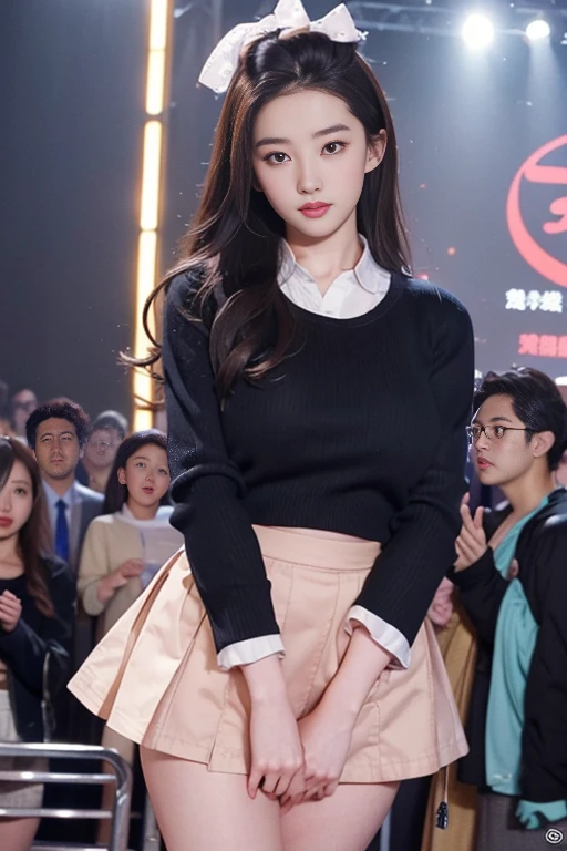 Extremely detailed CG Unity 8K wallpapers、top quality、Super detailed、​Masterpiece、realistic、Photos are real、Very detailed cute girl、20 years old、((Lift up your skirt yourself)))、(Lift it up yourself)、superior、Panty focus、red blush、open lips、looking at the audience、half body shot、(large crowd)、(在东京的一条街superior)、(((Excitedly show yours )))