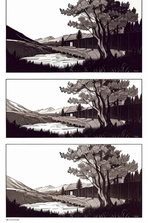R - Roll: Act as an AI artist specialized in creating vector art.
I - Specific Instructions: Create a (woodcut style) pastoral scene.
S - Specific Steps:
1. Use black and white colors only.
2. Employ a monochrome (woodprint style).
3. Base the artwork on Albrecht Dürer's style, focusing on his attention to detail and use of (hatching:1).
E - End Goal: The final product should be a detailed, high-contrast vector artwork that emulates the intricate style of Albrecht Dürer's prints.
N - Narrowing: The artwork must be suitable for printing at various sizes without loss of quality, hence the use of vector format.