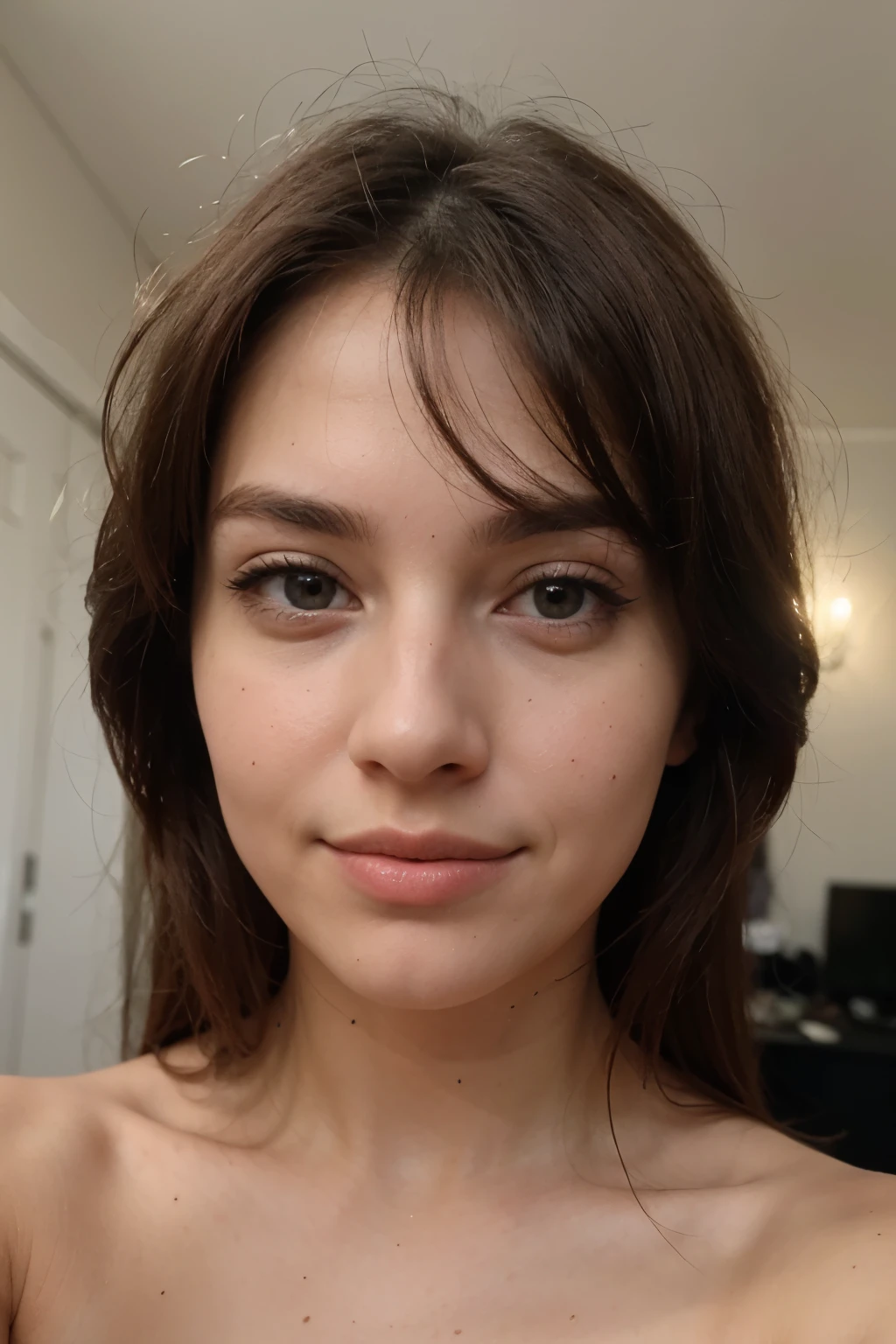 perfect detailed face, European woman, selfie for instagram , perfect detailed hands with five fingers detailed skin, , ideal figure, good mood