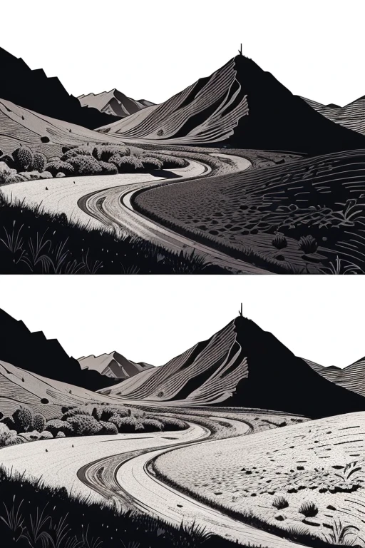R - Roll: Act as an AI artist specialized in creating vector art.
I - Specific Instructions: Create a (woodcut style:1) high desert pastoral scene.
S - Specific Steps:
1. Use black and white colors only.
2. Employ a monochrome (woodprint style:1).
3. Base the artwork on Albrecht Dürer's style, focusing on his attention to detail and use of (hatching:1).
E - End Goal: The final product should be a detailed, high-contrast vector artwork that emulates the intricate style of Albrecht Dürer's prints.
N - Narrowing: The artwork must be suitable for printing at various sizes without loss of quality, hence the use of vector format.