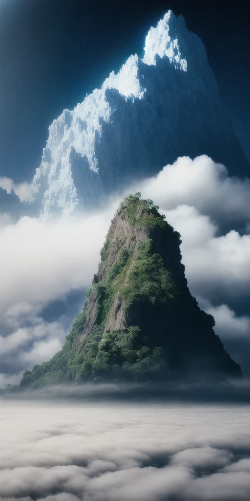 masterpiece, best quality, high quality, extremely detailed CG unity 8k wallpaper, scenery, outdoors, sky, cloud, day, no humans, mountain, landscape, water, tree, blue sky, waterfall, cliff, nature, lake, river((.island above the clouds)), cloudy sky,award winning photography, Bokeh, Depth of Field, HDR, bloom, Chromatic Aberration ,Photorealistic,extremely detailed, trending on artstation, trending on CGsociety, Intricate, High Detail, dramatic, art by midjourney