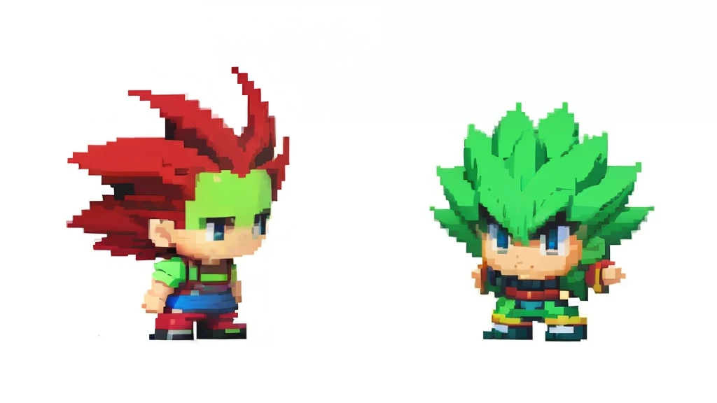 Toriyama Akira style,Flat pixel games《dragon quest》,Game monster design,(a Oriental Dragons:1.4),Full body like,16-bit pixels