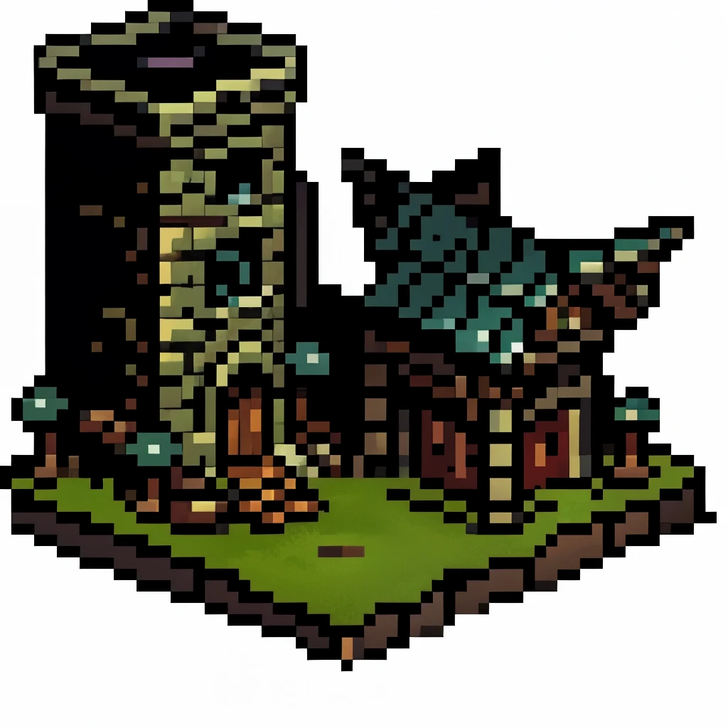 Pixelart, pixelart RPG game setting, uma dungeon perigosa e assombrada, game rpg, RPG