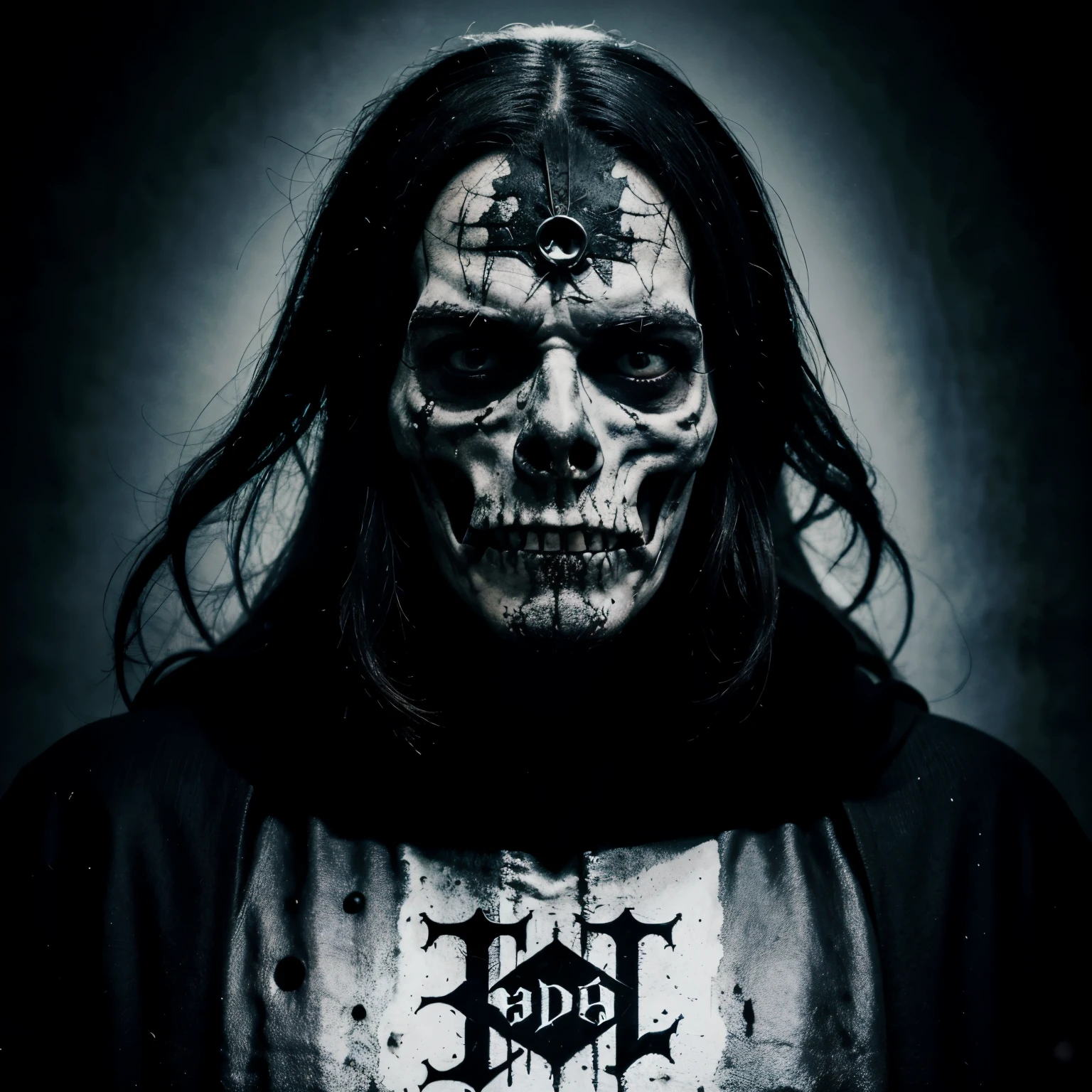 Create an album cover for a black metal band