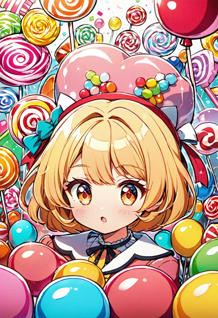 (best quality, highres, ultra sharp), Candy Candy\' by Toei Animation, detailed art style, vintage aesthetic, emotional melodrama, inspired by Keiko Nagita and Yumiko Igarashi's original manga, candyland, Blonde, detailed candy candy character feaures,