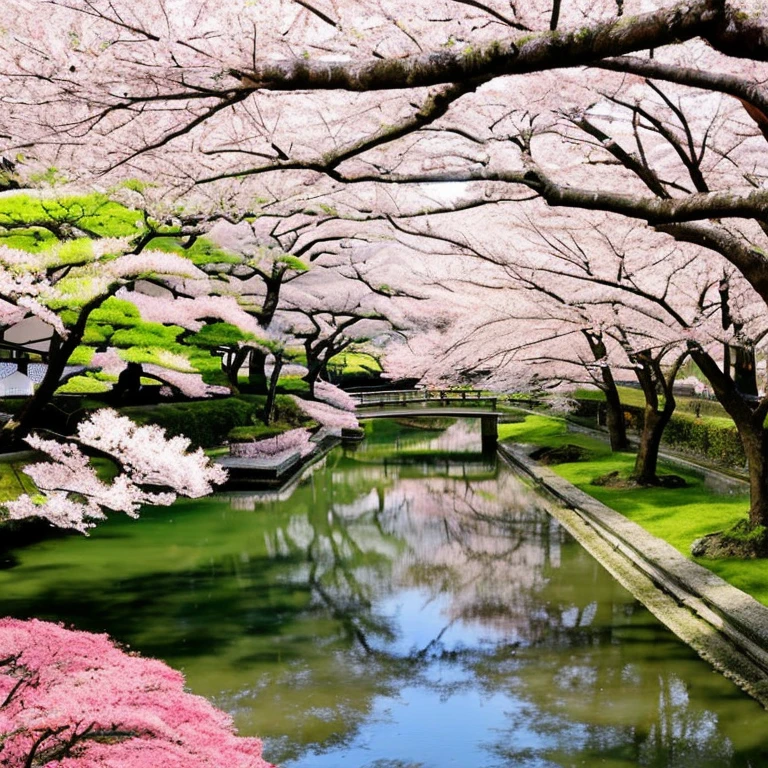 Spring scenery in Japan There are no humans like the photo real