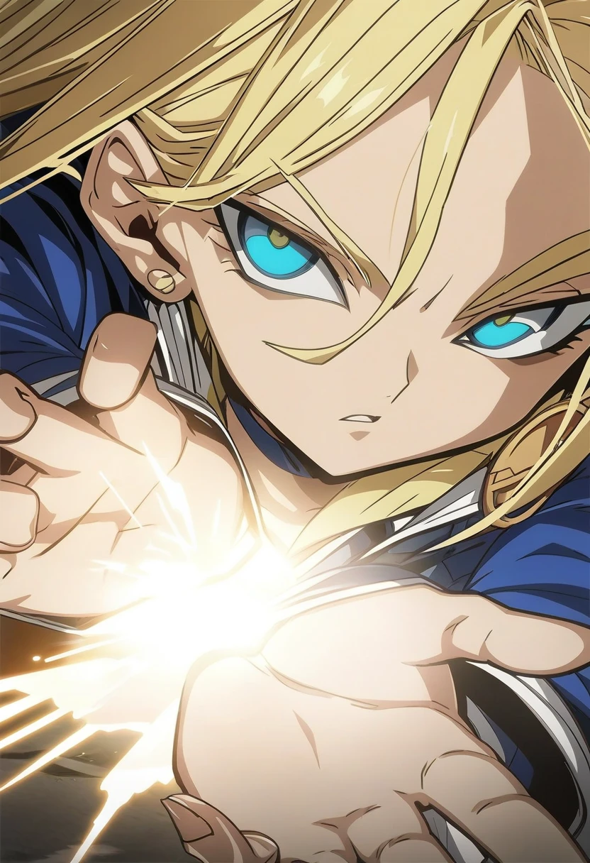 Blue eyed anime girl holding a glowing ball, Artoria Pendragon, Key Visual, detailed Original Anime Drawings, HD artwork, Original Anime Drawings, detailed digital anime art, official art, anime style like, high detailed official artwork, official artwork, detailed anime art,