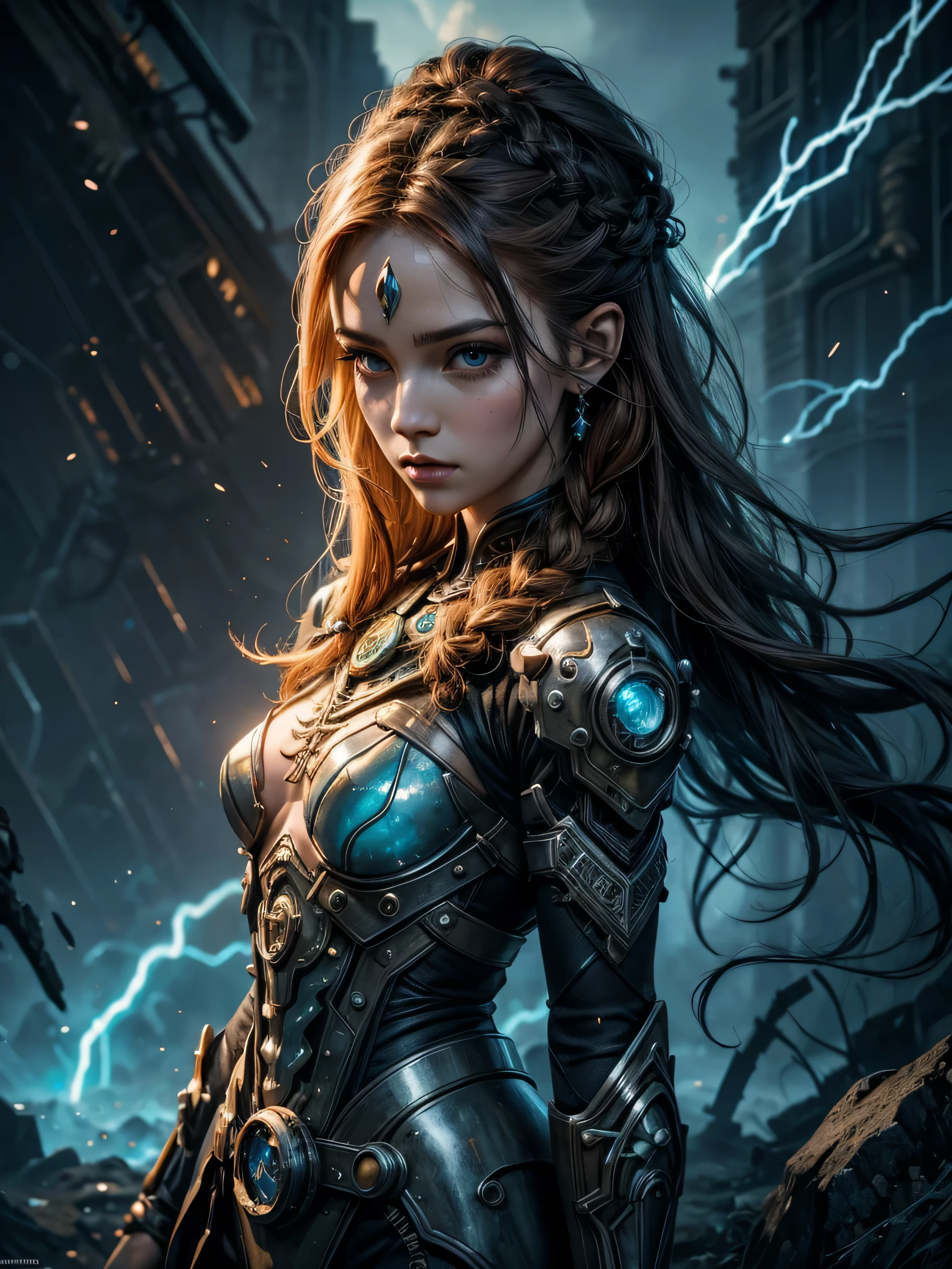a robust and voluptuous Klingon princess, alien princess from Star Trek series, Klingon warrior race, highly detailed digital art, cinematic lighting, dramatic pose, extremely detailed face and eyes, beautiful intricate costume, muscular physique, futuristic background, glowing energy effects, sci-fi atmosphere, vibrant colors, photorealistic, 8k, best quality