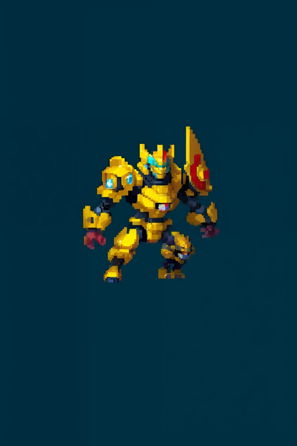 Robot Monster、Pixel art、simple background
