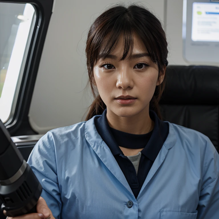 Create a book cover with a Korean special forces police officer and a beautiful doctor
