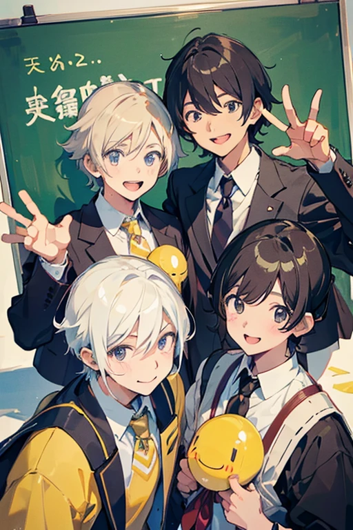 Two friendly boys Relatives and friends childhood friend Always cheerful and smiling With cute illustrations classmate 中学2年生の男の子のGroup of 2 handsome man Group of 2