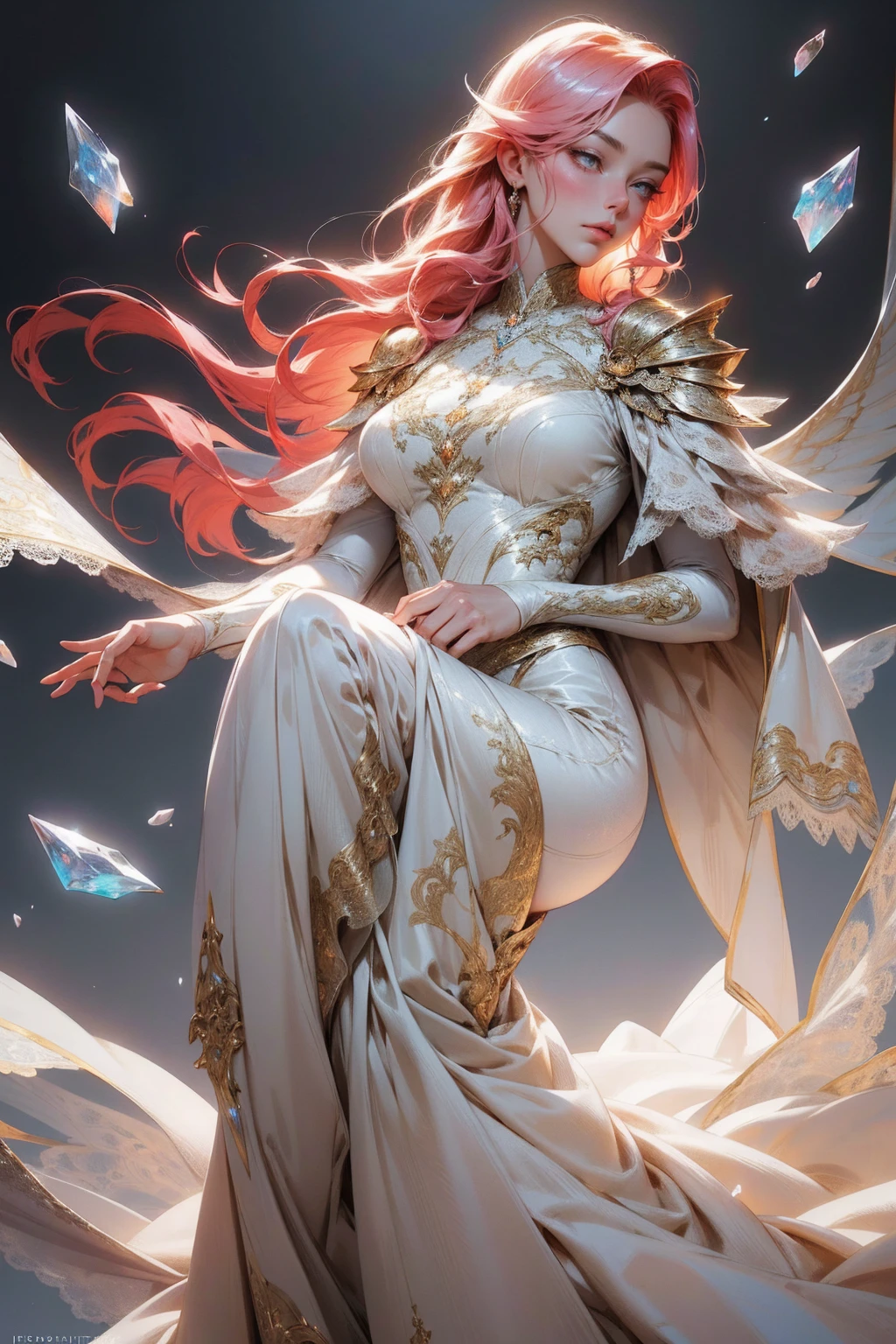 {-erro_de_anatomia:1.0}(best quality,4k,8k,highres,masterpiece:1.2), ultra-detailed, (realistic,photorealistic,photo-realistic:1.37), mature milf, illyasviel von einzbern, redhead hair, full body, vibrant colors, glowing skin, mesmerizing eyes, elegant pose, enchanting background, delicate lace dress, surreal lighting, ethereal atmosphere, mystical aura, intricate details, artistic medium, digital illustration, fantasy, anime , mouth closed. Different posture , dynamic poses, mouth closed. Different posture, backwards, with chin resting on shoulder. Perfect fingers. Looking ahead, crystal eyes
