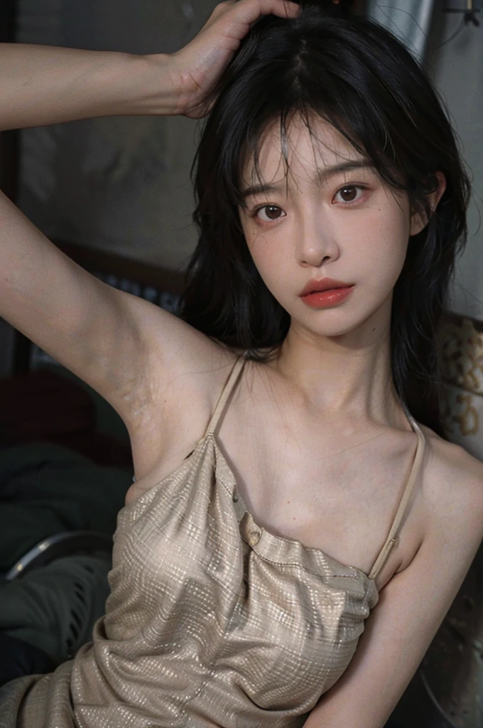 8K,Best quality, masterpiece, ultra high res, (photorealistic:1.4), raw photo, (Authentic skin texture:1.3), (film grain:1.3), (selfie angle),1girl,beautiful detailed eyes and face,masterpiece, best quality,close-up,upper bod,