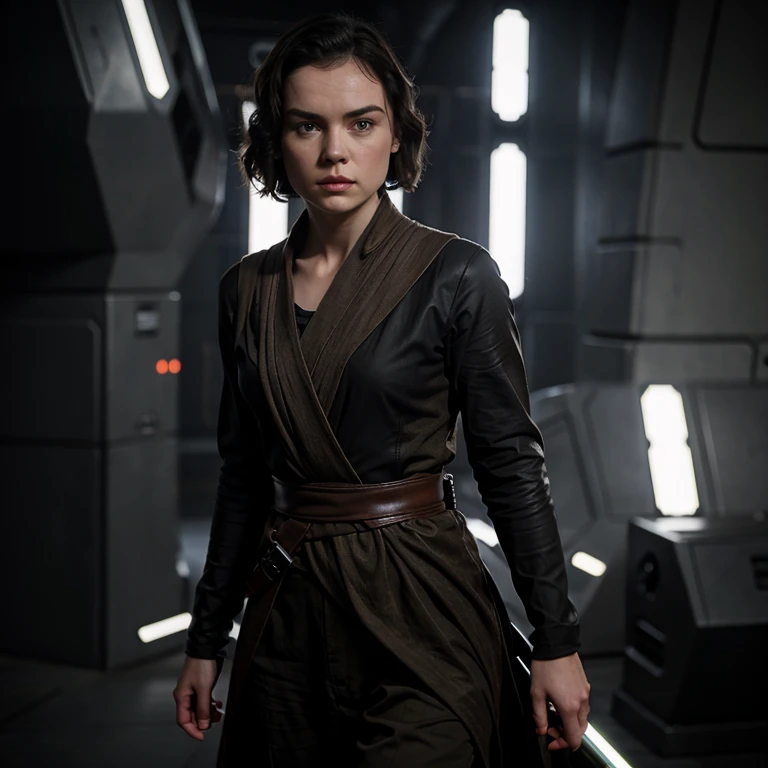 Daisy Ridley dressed in Jedi clothing