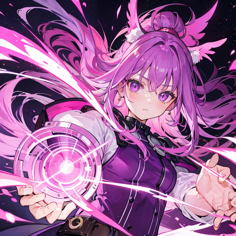 Purple and pink fire.