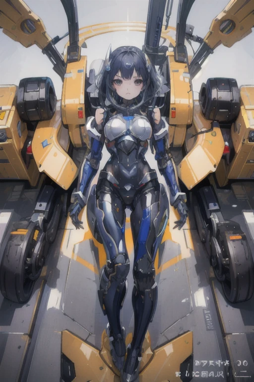 ((highest quality)), ((masterpiece)), (become familiar with), perfect face、（whole body）,(cyborg）