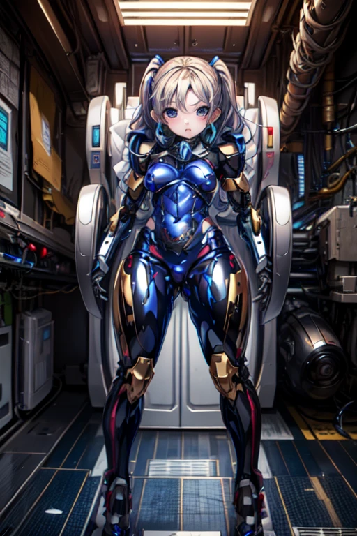 ((highest quality)), ((masterpiece)), (be familiar with), perfect face、(whole body),(cyborg)