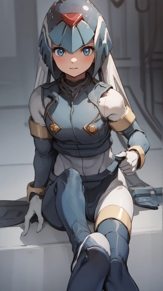 1 girl, soldier suit, Blue eyes, looking at the viewer 