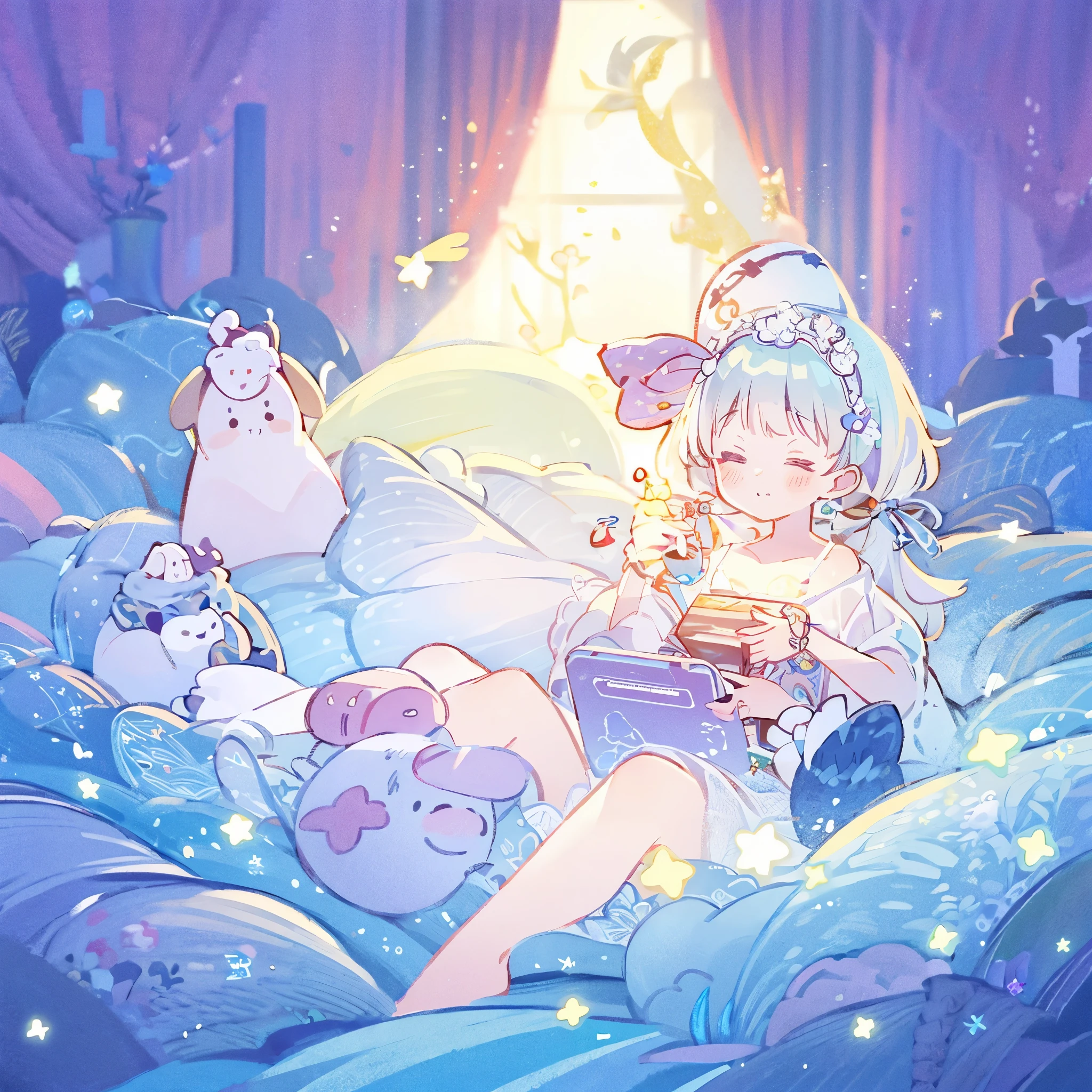 complex background, wishing star background, a woman wearing an ethereal mystical pink translucent dress that reflects the stars, perfume promo art, mystic, complex drawing, highly detailed, Covergirl brand, promo art, artistic rendition, ethereal, starry night, midjourney style