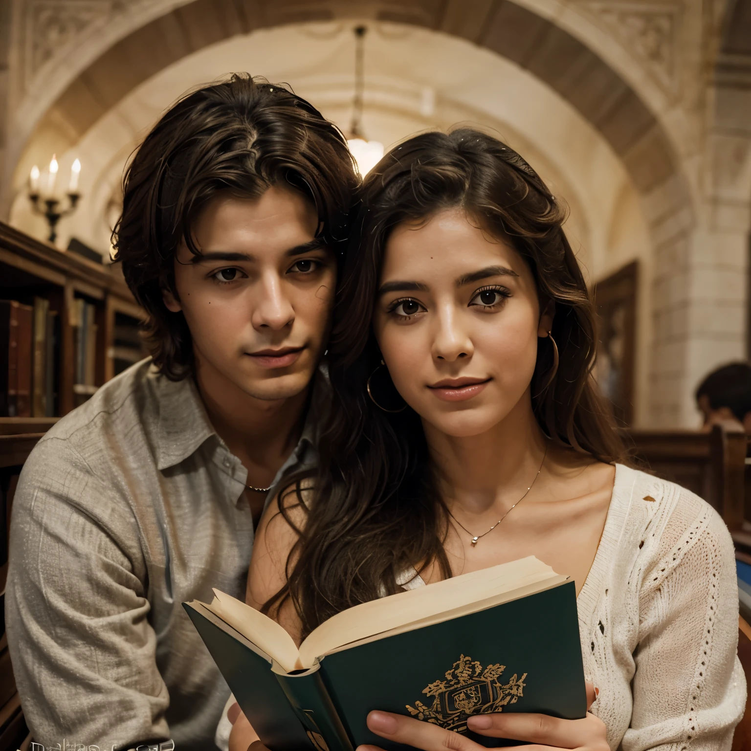 A book with a cover with the names History of Débora and Bruno: Turbulence in love