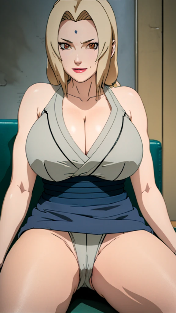 anime screencap, very huge tits, panties, animated, whole body, breast squeeze, sweat, girl,woman,female, mature,30 years old, Authentic and detailed face, smile, heart-shaped_pupils, bare_shoulders, huge_breasts, thighs, sailor suit, black_skirt, high_heels, skindentation, cleavage_cutout, bare_legs, white Clothes, indoors, very fine 8KCG wallpapers,