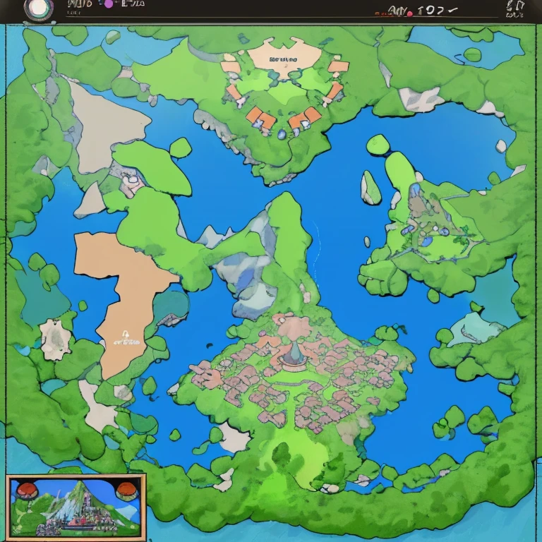 Map of Philippines if it were a video game setting for Pokémon series next generation game. Similar to Alola Region and Paldea Region artstyle