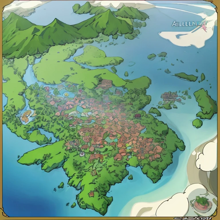 Map of Philippines if it were a video game setting for Pokémon series next generation game. Similar to Alola Region and Paldea Region artstyle