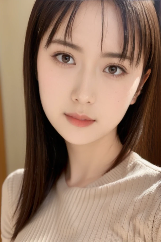 
((highest quality,8K,masterpiece:1.3)), Japanese, 26 year old female model,bangs、black haired、long hair、straight hair、Hair fluttering in the wind、((8K、RAW photo、excellent quality、masterpiece:1.2)、(realistic、Photorealistic:1.37)、Super detailed、超High-resolution、1 girl、view audience、detailed beautiful face、laughter、(thin waist) :1.3)、shirt、beautifully detailed skin、skin texture、floating hair、professional lighting、small breasts、Soft Eyes