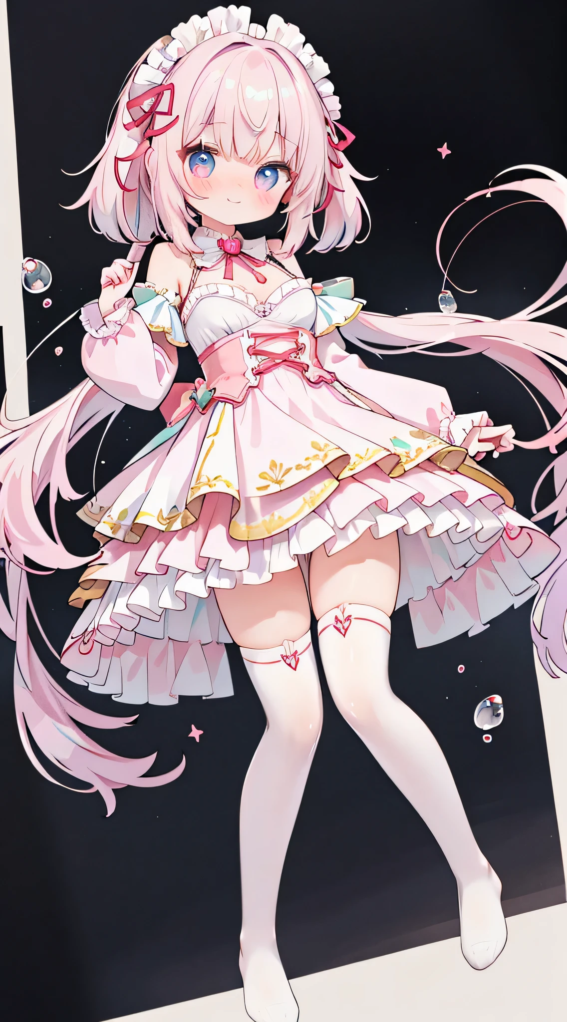 ((masterpiece))((Highest quality))Mouse Ears、girl、smile、blush、Flat Chest、Are thin、、low length、Gray Hair、blush、Are standing、Whole body image、Even your toes are visible、Eye level on face、front、No background、Mouse pose、真frontのアングル、