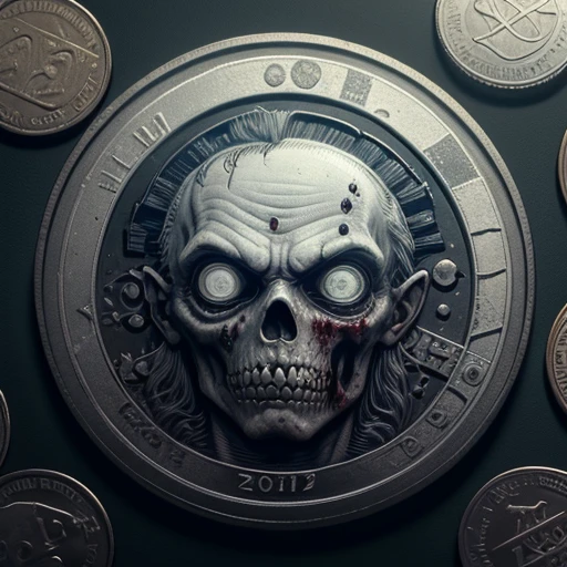Zombie pattern on coin