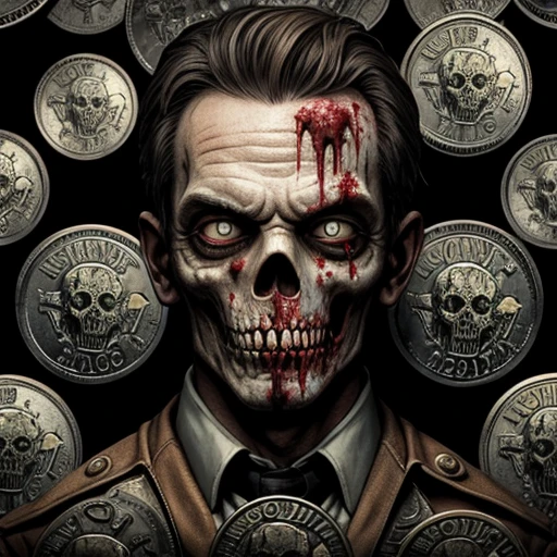 Zombie pattern on coin